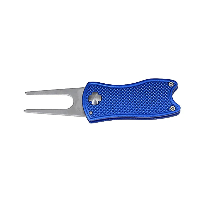 Foldable Golf Divot Tool with Golf Ball Tool Pitch Groove Cleaner Golf Training Aids Golf Accessories Putting Green Fork