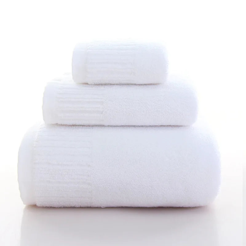 Cotton Thicken bath towel set hand towel face towel and bath towels for adults 10 colors 100% cotton