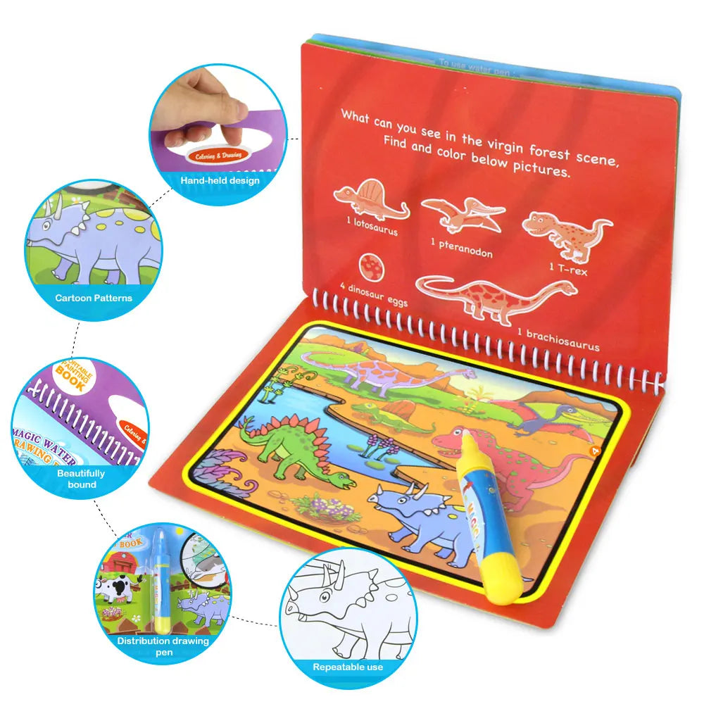8 styles Magic Water Drawing Book Coloring Doodle - V.I.P Digital Presence