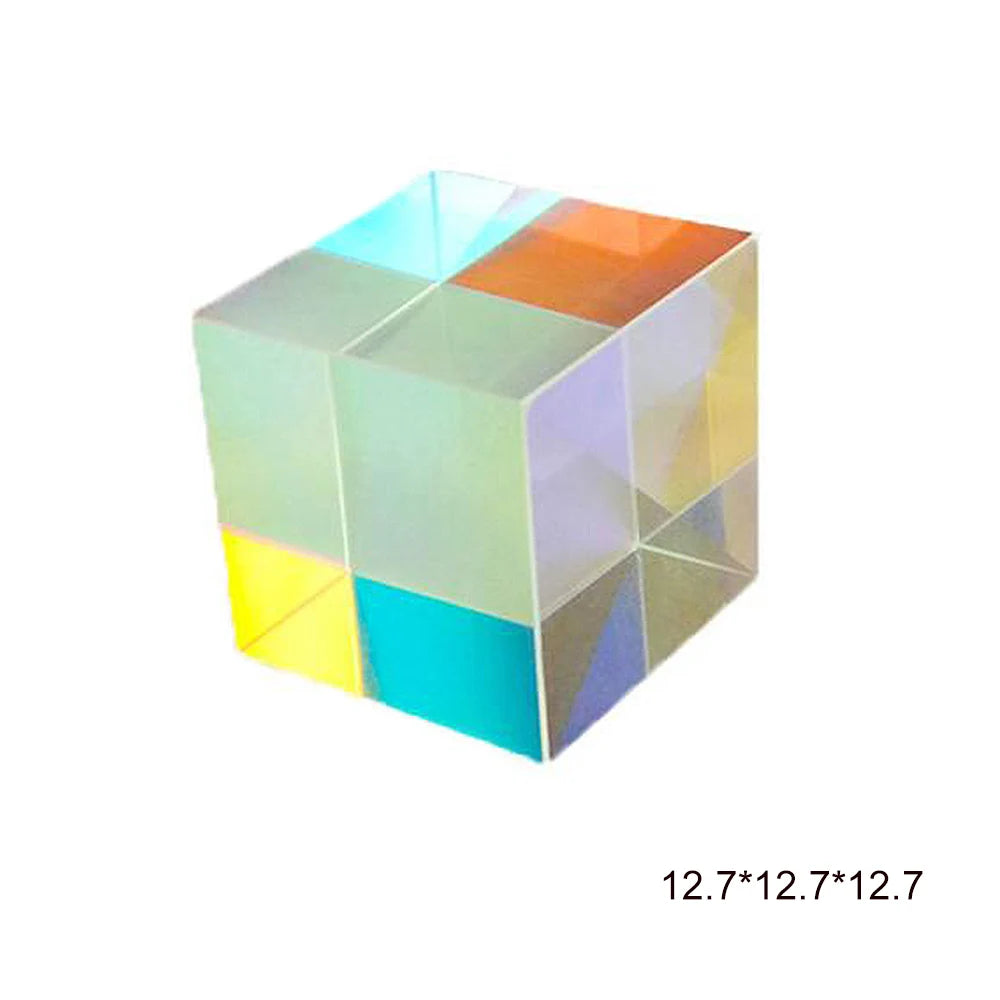 1Pcs Six-Sided X-Cube Bright Light Cube Stained Glass Prism Beam Splitting Prism Optical Experiment Instrument Optical Lens - V.I.P Digital Presence