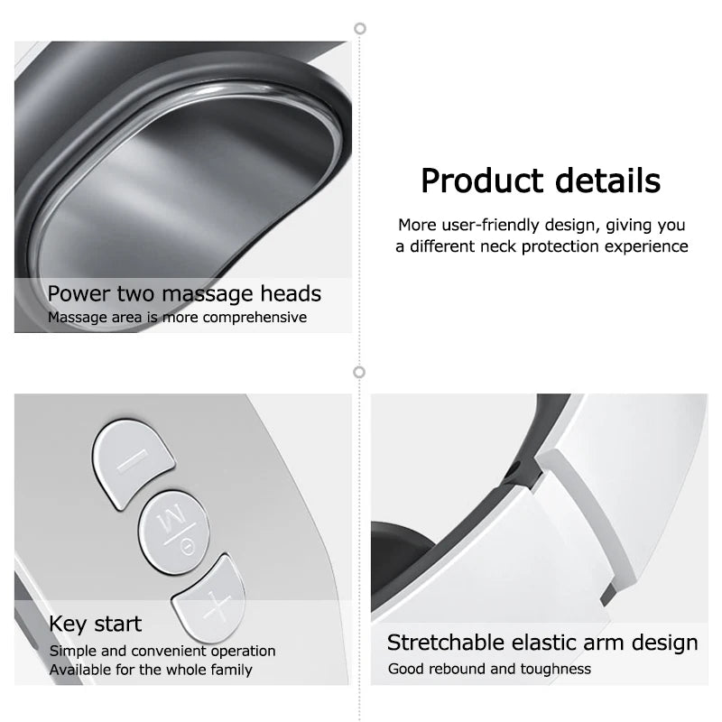 Smart Shoulder Neck Massager Electric Neck Massage Health Care Relaxation 4 Types of Pulse Therapy Relieve Fatigue Relief Tool - V.I.P Digital Presence