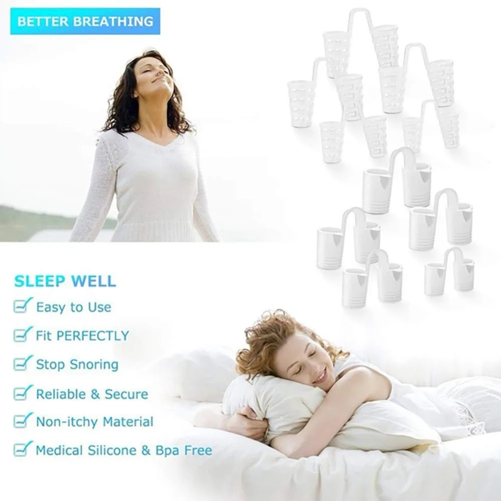 8PCS /set Snoring Solution Anti Snoring Devices Professional Snore Stopper Nose Vents Snore Nasal Dilators For Better Sleep - V.I.P Digital Presence
