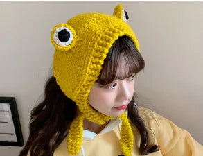 Winter Skullies Cute Women Frog Hat Crochet Knitted Hat Costume Beanie Hats Cap Women Gift Hip-hop Cap Photography Prop Party - V.I.P Digital Presence