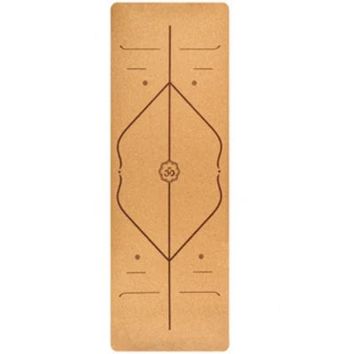 183X68cm Natural Cork TPE Yoga Mat For Fitness 5mm Sports Mats Pilates Exercise Pads Non-slip Yoga mats With Position Body Line - V.I.P Digital Presence