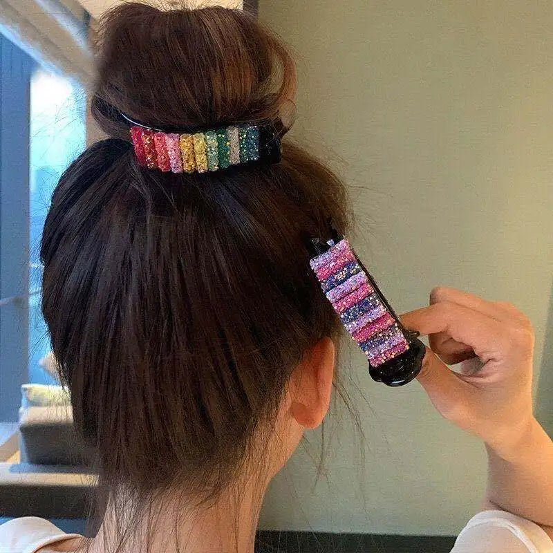 Korean Rainbow Hair Clips Big Crabs For Ponytail Bun Hair Clamps - V.I.P Digital Presence