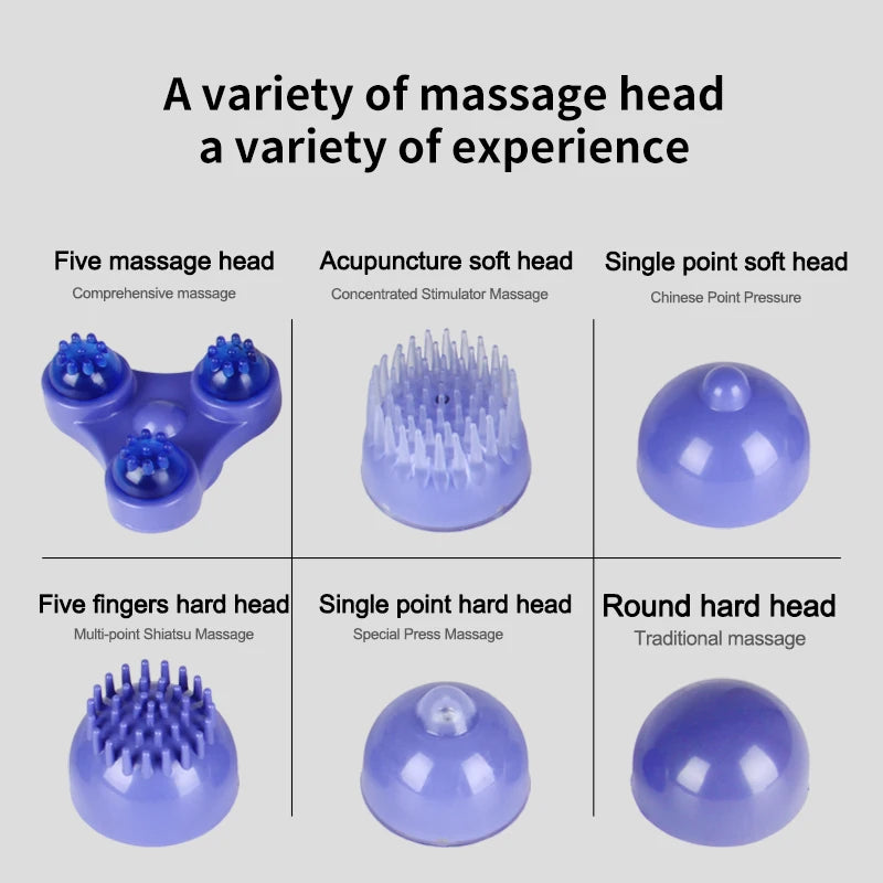 KLASVSA Electric Dolphin Full Body Shiatsu Massager Hammer Shoulder Lumbar Acupressure Vibrator Shoulder Waist Stick Pain Relief - V.I.P Digital Presence