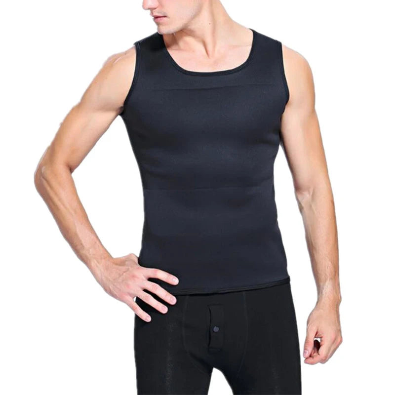 Men's Sauna Vest Ultra Sweat Shapers Shirt Man Black Waist Cincher Men's Shapers Slimming Waist Trainer Corsets shapewear - V.I.P Digital Presence