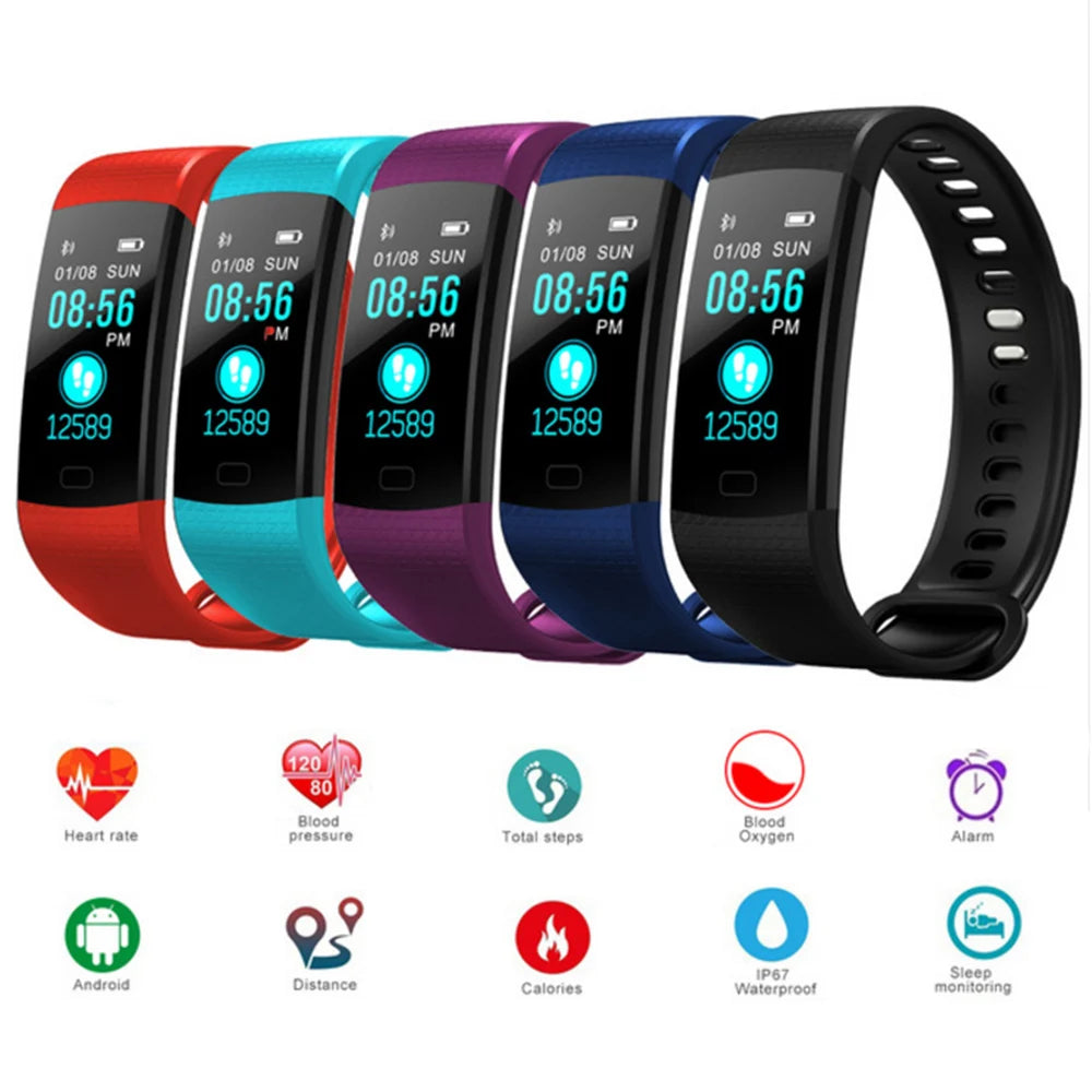 Y5 Bluetooth Smart Bracelet Heart Rate activity fitness tracker Blood Pressure Sport Band Electronic Wristband For Women Men - V.I.P Digital Presence