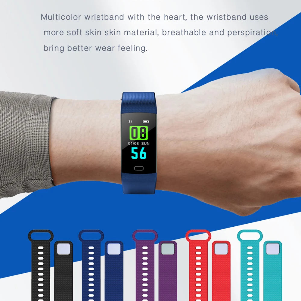 Y5 Bluetooth Smart Bracelet Heart Rate activity fitness tracker Blood Pressure Sport Band Electronic Wristband For Women Men - V.I.P Digital Presence