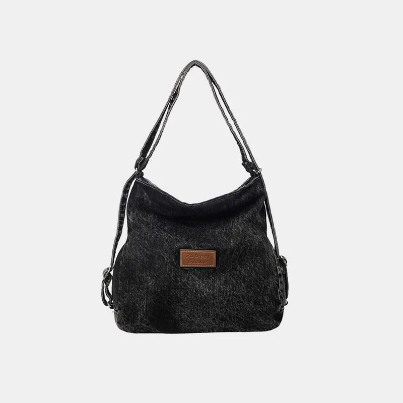 Adjustable Strap Denim Shoulder Bag - V.I.P Digital Presence