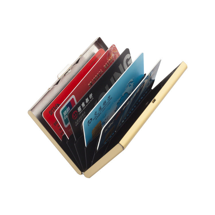 Aluminum Alloy Anti-Degaussing Credit Card Holder Black Stainless Steel Bank Card Holder Metal Card Holder RFID - V.I.P Digital Presence