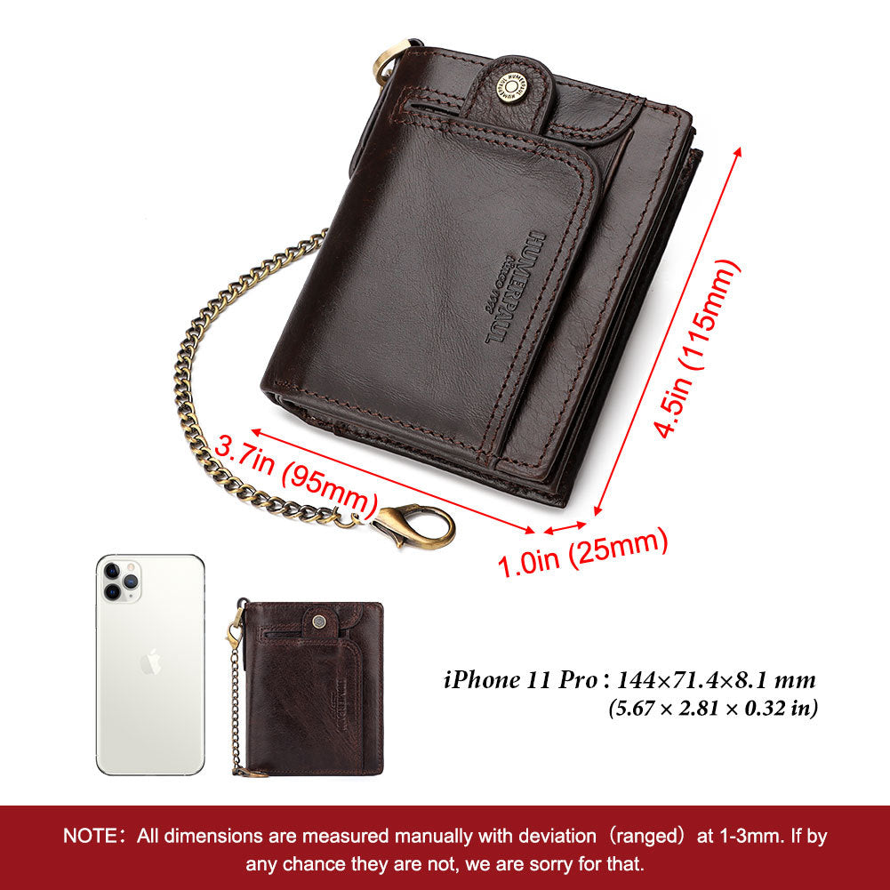 Anti-Magnetic Men's Wallet Leather Zipper Wallet Large Capacity Multi-Card Coin Pocket - V.I.P Digital Presence