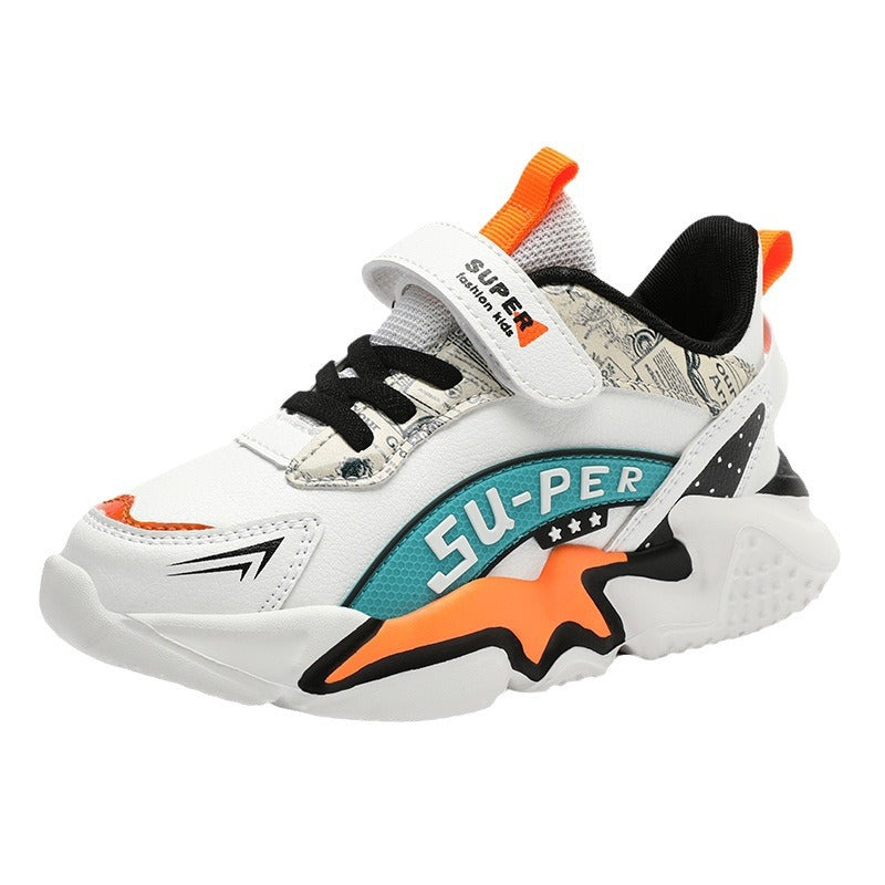 Boys' sports shoes with waterproof leather surface and anti slip soft sole for students - V.I.P Digital Presence
