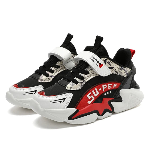 Boys' sports shoes with waterproof leather surface and anti slip soft sole for students - V.I.P Digital Presence