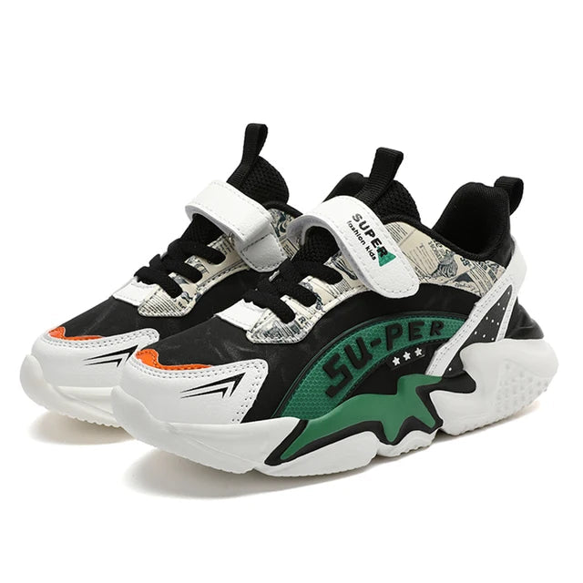 Boys' sports shoes with waterproof leather surface and anti slip soft sole for students - V.I.P Digital Presence