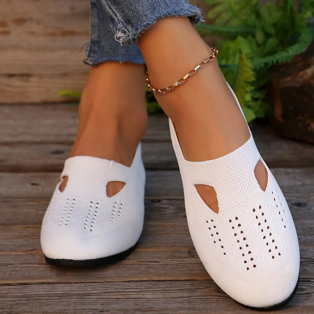 Breathable Mesh Round Toe Flat Slip-Ons - V.I.P Digital Presence