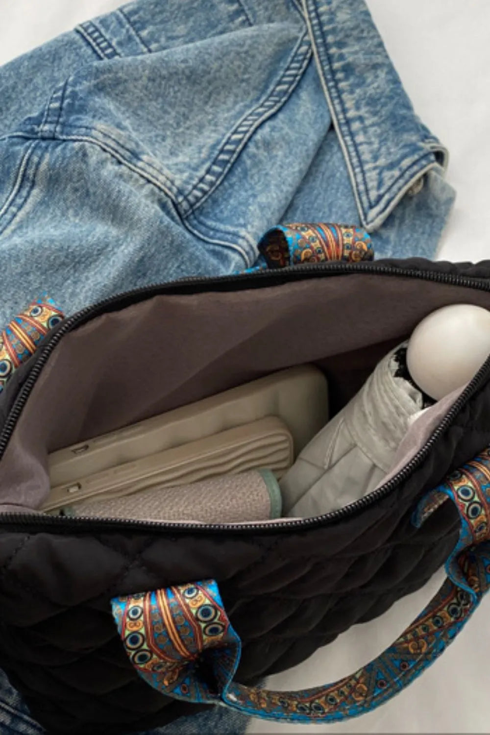 Bubble Textured Printed Strap Handbag - V.I.P Digital Presence