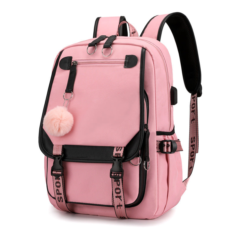 Cartoon Heat Transfer Backpack Large Capacity USB Cartoon Student Schoolbag - V.I.P Digital Presence