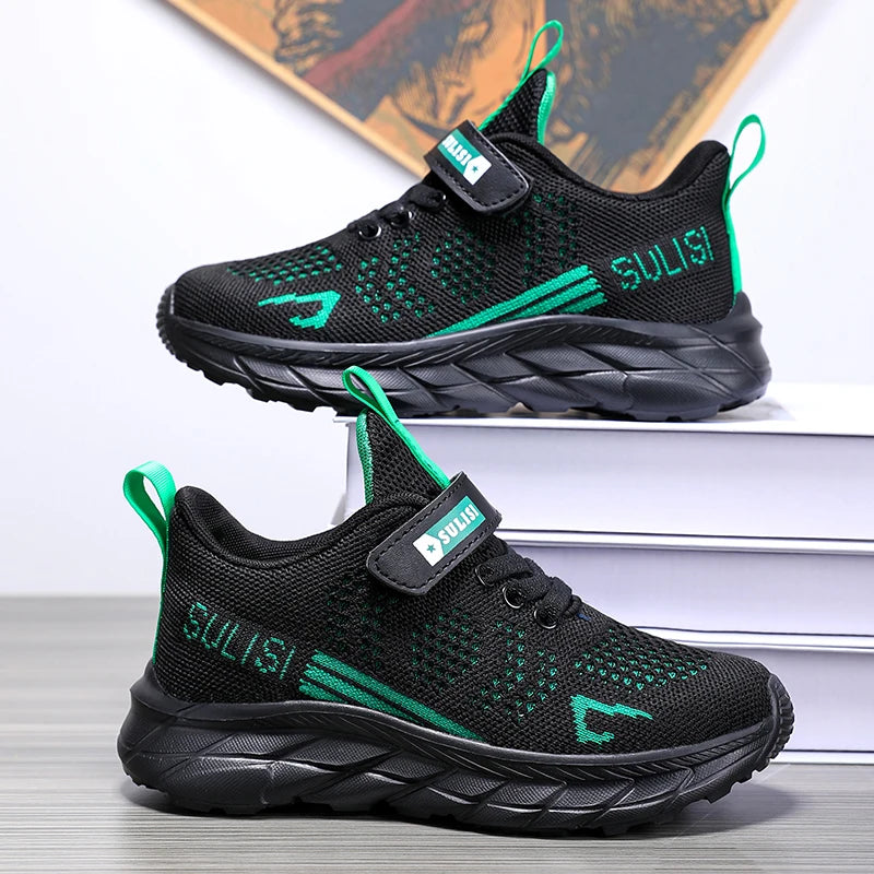 Children's sports shoes seasonal flying woven men's shoes breathable men's and women's casual running shoes for children - V.I.P Digital Presence