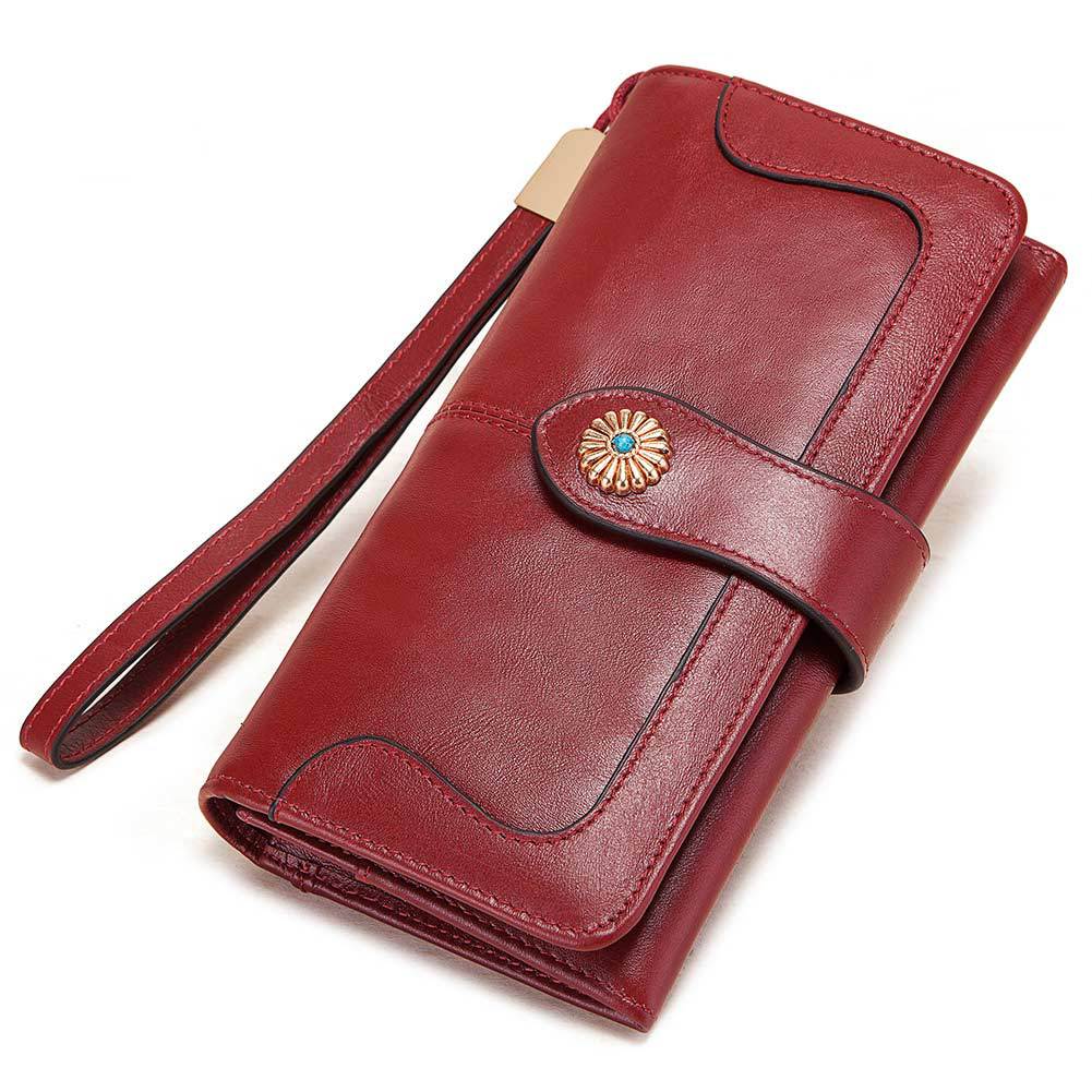 Clutch Bag RFID Anti-Magnetic Anti-Theft Brush Ladies Long Wallet Mobile Phone Bag Leather Wallet Coin Pocket - V.I.P Digital Presence
