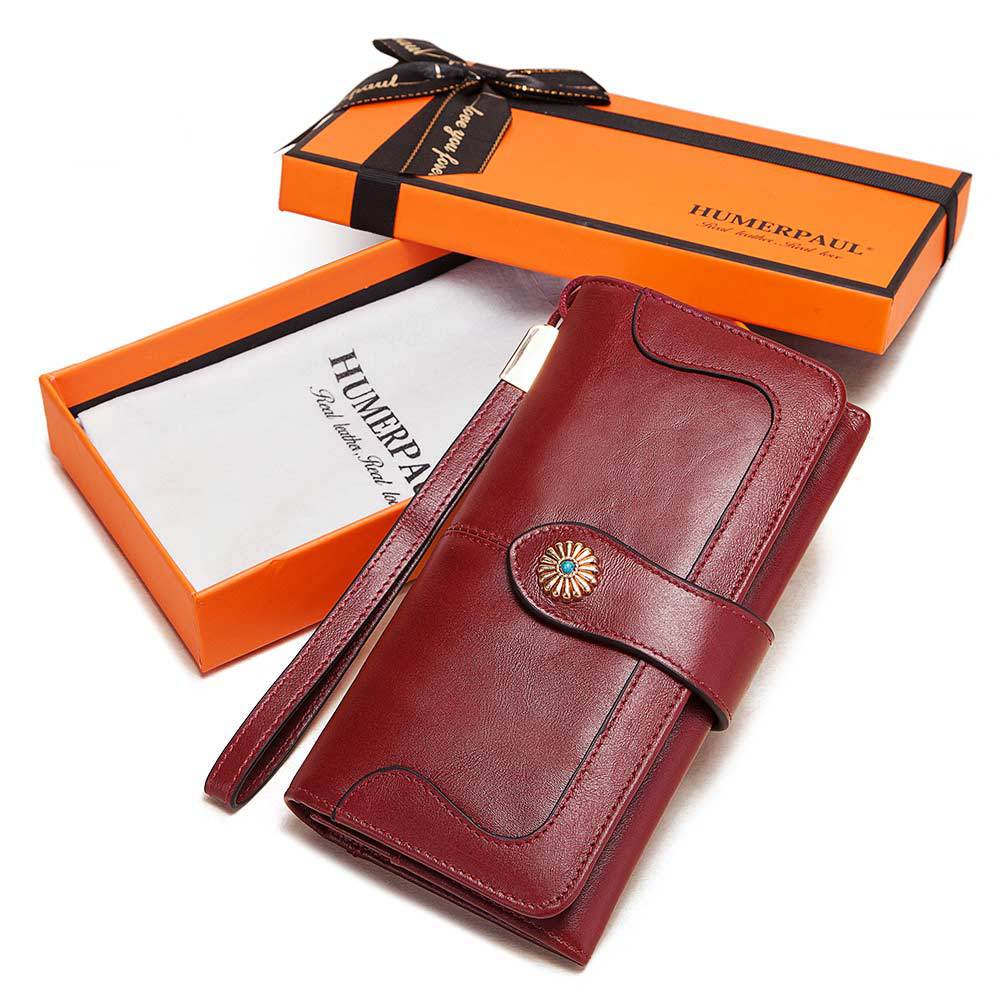 Clutch Bag RFID Anti-Magnetic Anti-Theft Brush Ladies Long Wallet Mobile Phone Bag Leather Wallet Coin Pocket - V.I.P Digital Presence