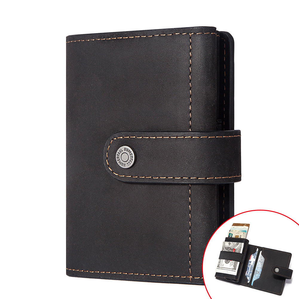 Coin Purse Metal Card Case Leather Card Sleeve ID Sleeve Leather Credit Card Holder - V.I.P Digital Presence