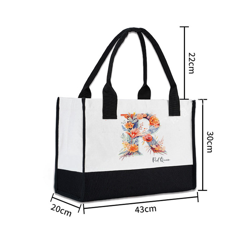 Colorblock handbag custom made to order 380g linen cotton - V.I.P Digital Presence