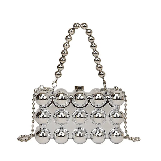 Fashionable mini lipstick bag trendy and versatile pearl chain crossbody bag - V.I.P Digital Presence