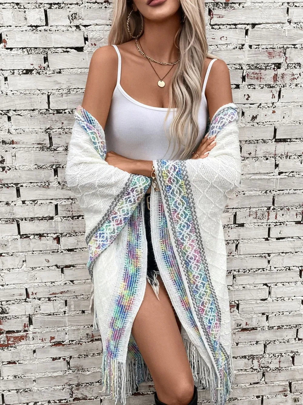 Hooded tassel cloak sweater shawl women's coat - V.I.P Digital Presence