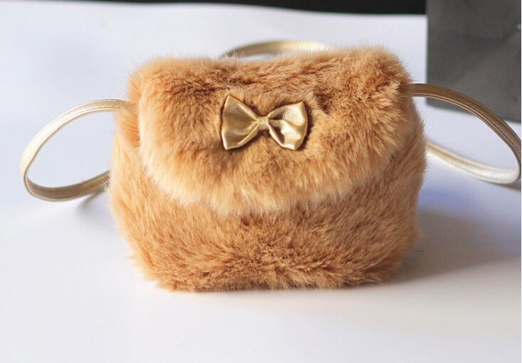 Kids Mini Cross body Bag Bowknot Imitation Fur Shoulder Messenger Bag - V.I.P Digital Presence