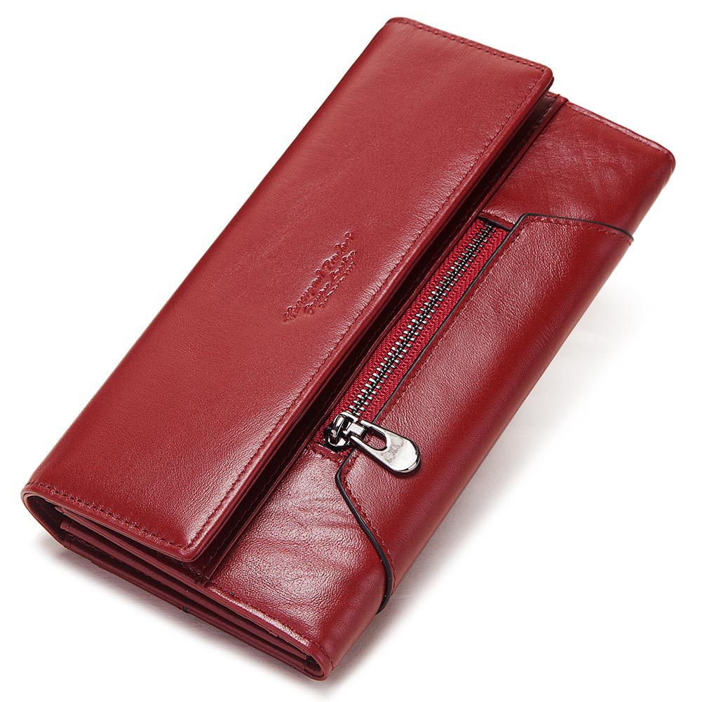 Leather Women's Wallet Long Leather Clutch Multi Card Coin Purse RFID Anti-magnetic Mobile Phone Bag - V.I.P Digital Presence
