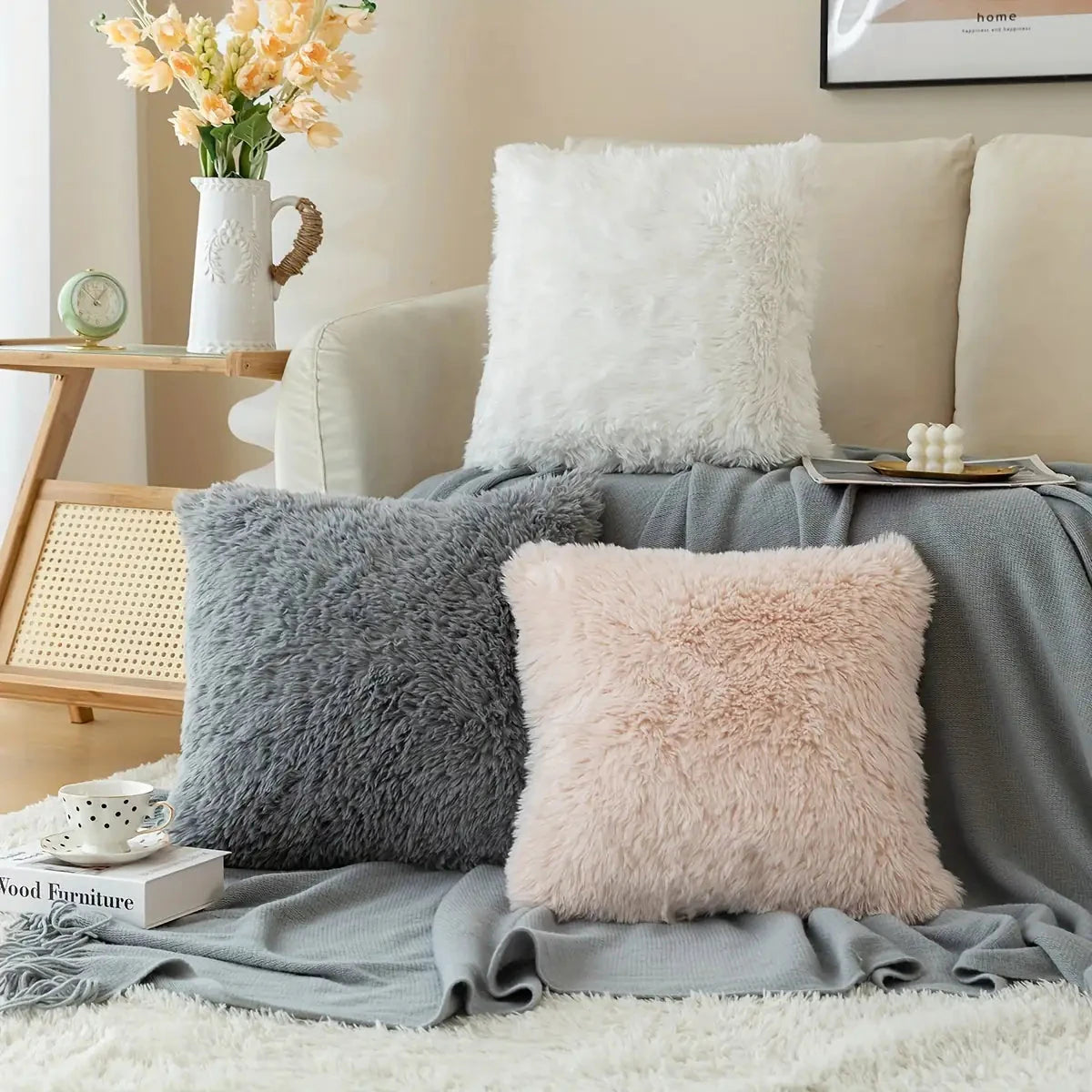 Luxurious Soft Faux Fur Throw Pillow Covers - V.I.P Digital Presence