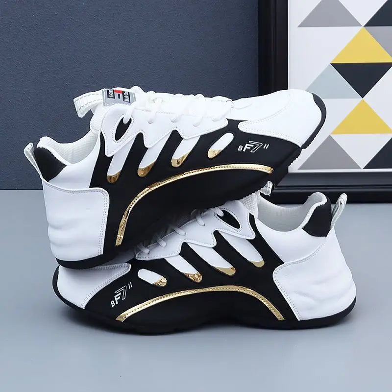 Luxury Men's Sneakers High Quality Leather Casual Shoes for Men Fashion All-match Sport Shoes Platform Comfor Men Running Shoes - V.I.P Digital Presence