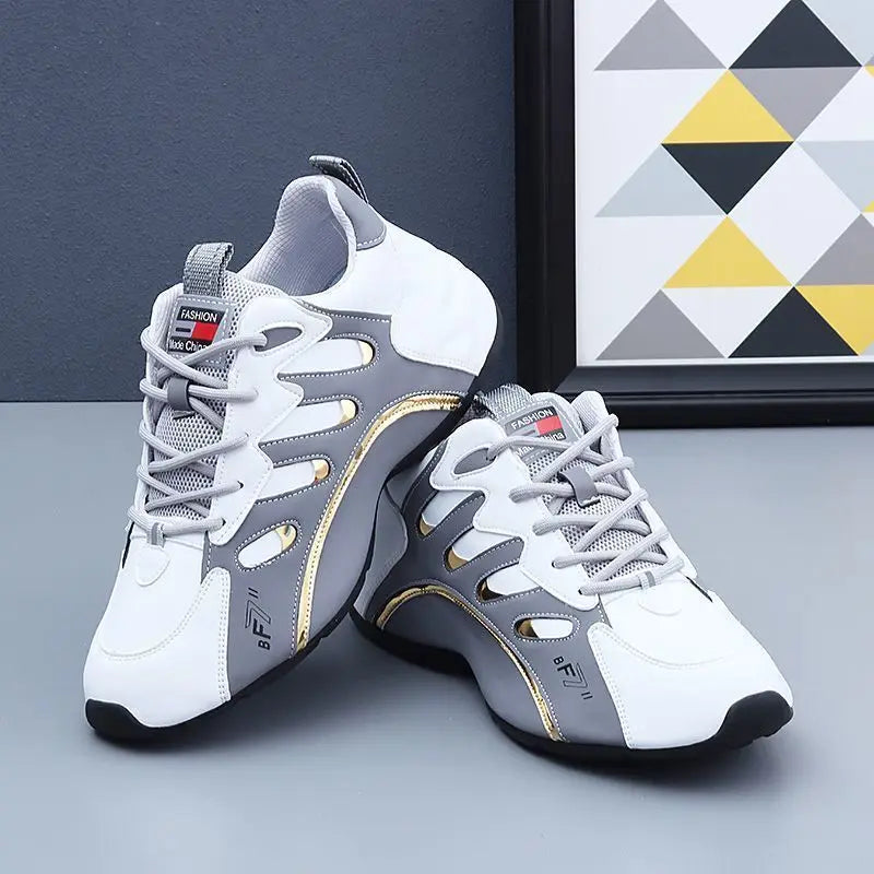 Luxury Men's Sneakers High Quality Leather Casual Shoes for Men Fashion All-match Sport Shoes Platform Comfor Men Running Shoes - V.I.P Digital Presence