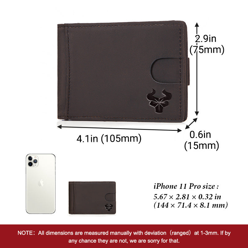 Men's Dollar Clip RFID Antimagnetic Card Holder Multifunctional Wallet Card Holder Fashion Wallet - V.I.P Digital Presence