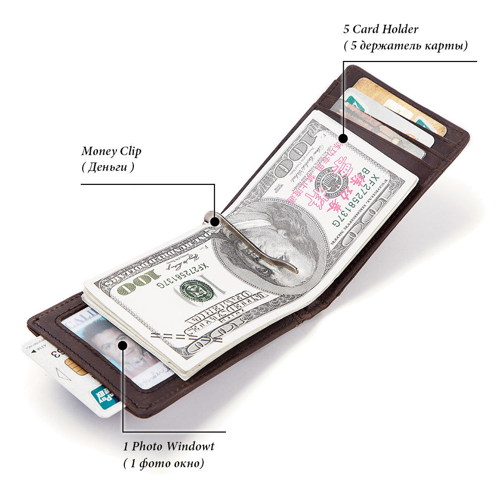 Men's Dollar Clip RFID Antimagnetic Card Holder Multifunctional Wallet Card Holder Fashion Wallet - V.I.P Digital Presence