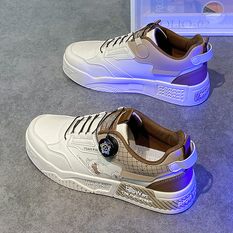 Men's spring summer fashion low-top Chinese style rotating button sports casual sneakers - V.I.P Digital Presence