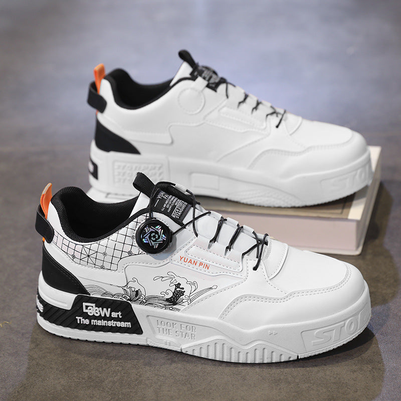 Men's spring summer fashion low-top Chinese style rotating button sports casual sneakers - V.I.P Digital Presence