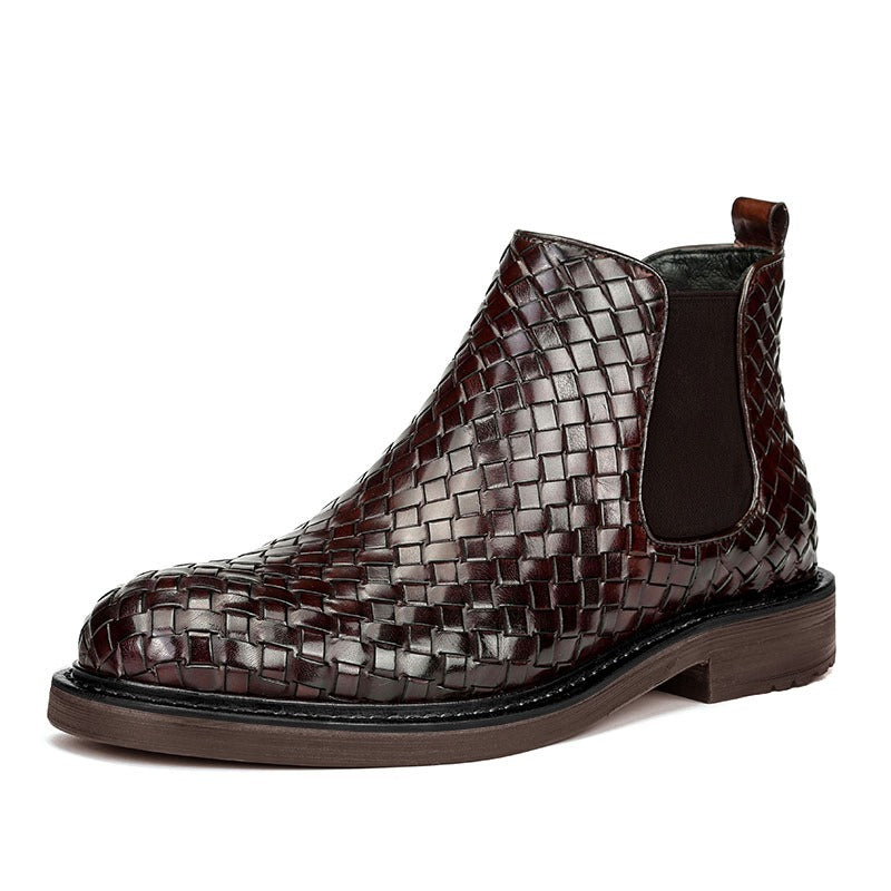 Men's woven pattern short boots - V.I.P Digital Presence