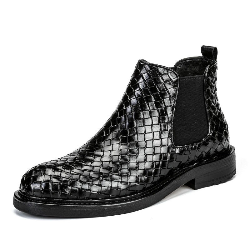 Men's woven pattern short boots - V.I.P Digital Presence
