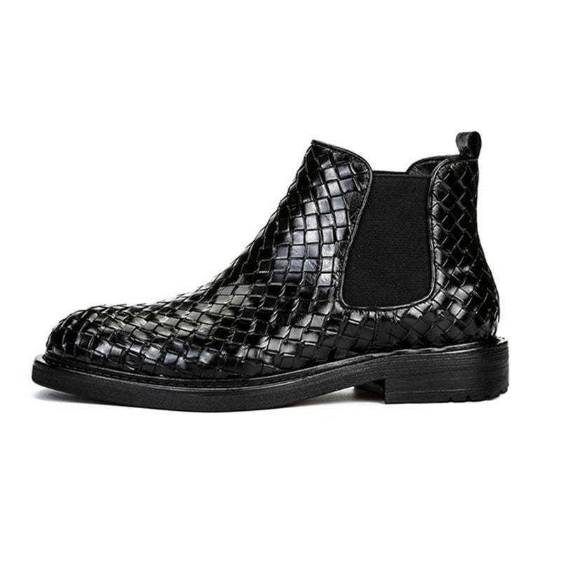 Men's woven pattern short boots - V.I.P Digital Presence