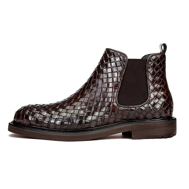 Men's woven pattern short boots - V.I.P Digital Presence