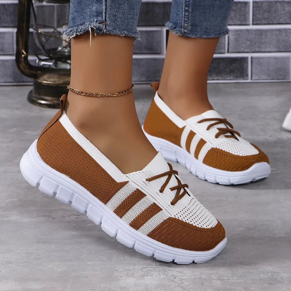 Mesh Contrast Flat Slip-Ons - V.I.P Digital Presence