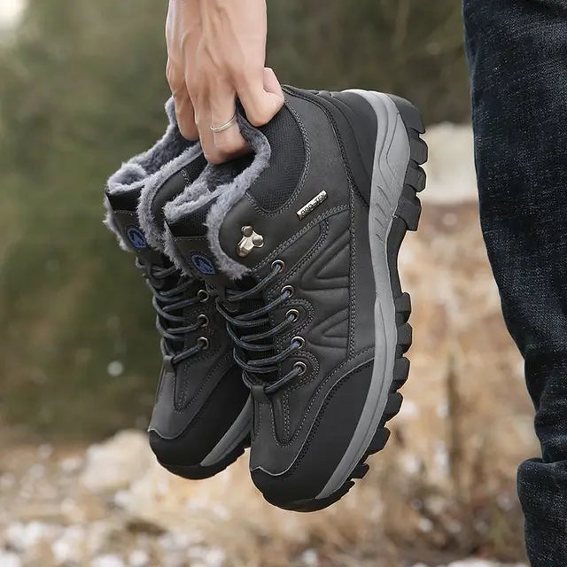 New winter sports shoes for men, outdoor shoes with plush insulation, cotton shoes, lightweight hiking shoes, oversized hiking shoes - V.I.P Digital Presence