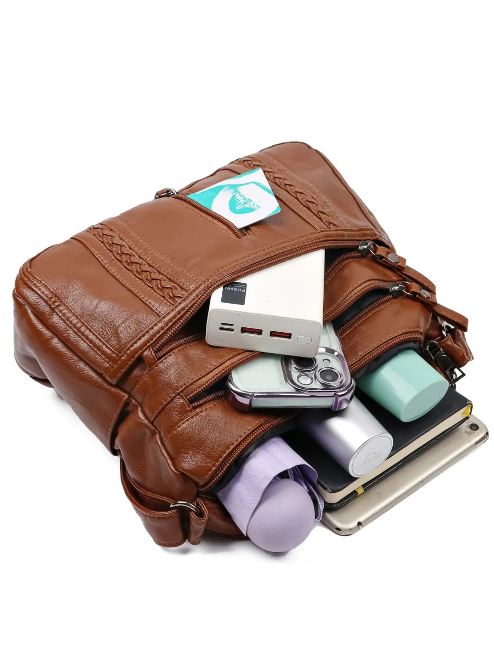 PU Leather Adjustable Strap Shoulder Bag - V.I.P Digital Presence