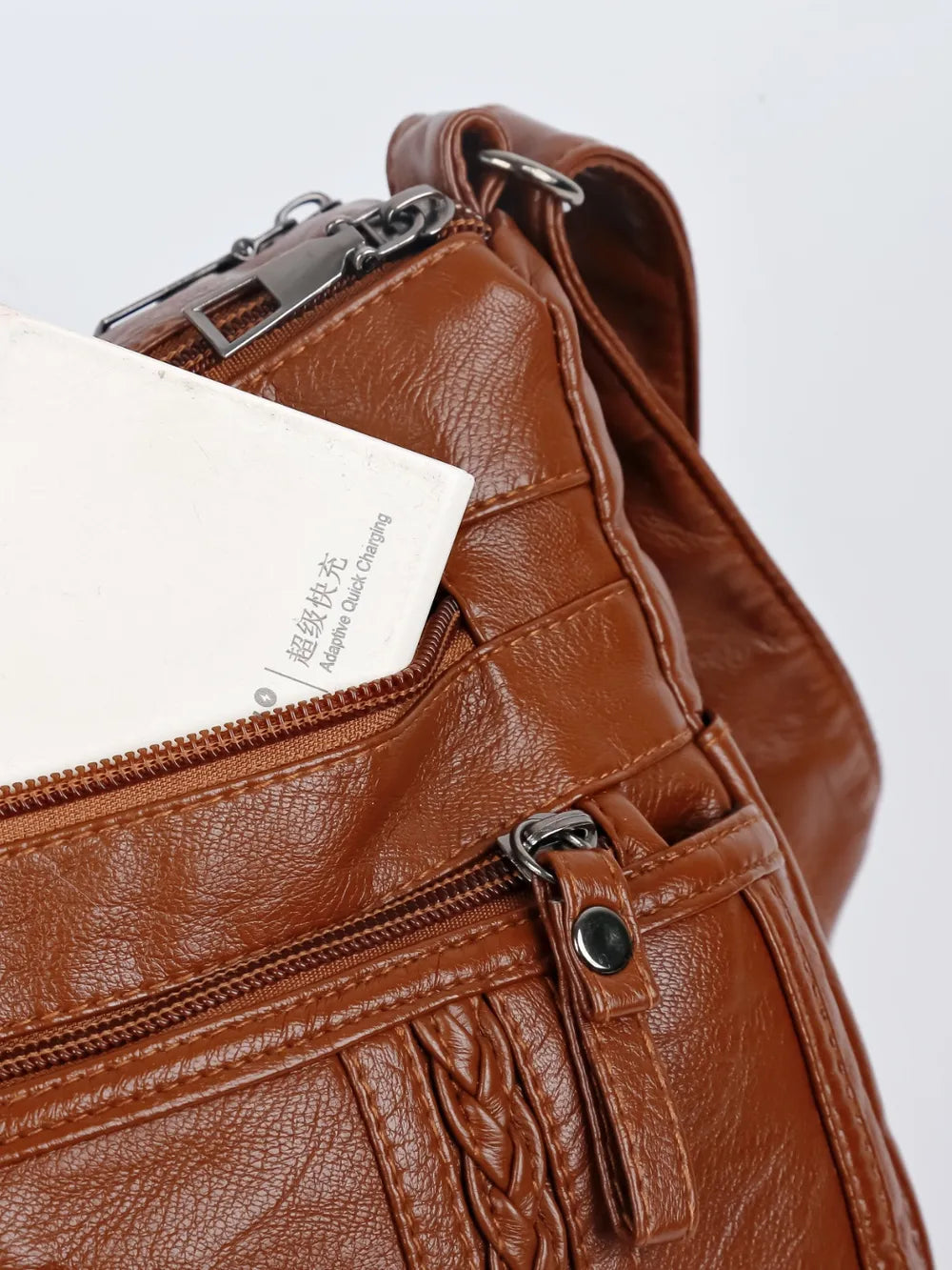 PU Leather Adjustable Strap Shoulder Bag - V.I.P Digital Presence