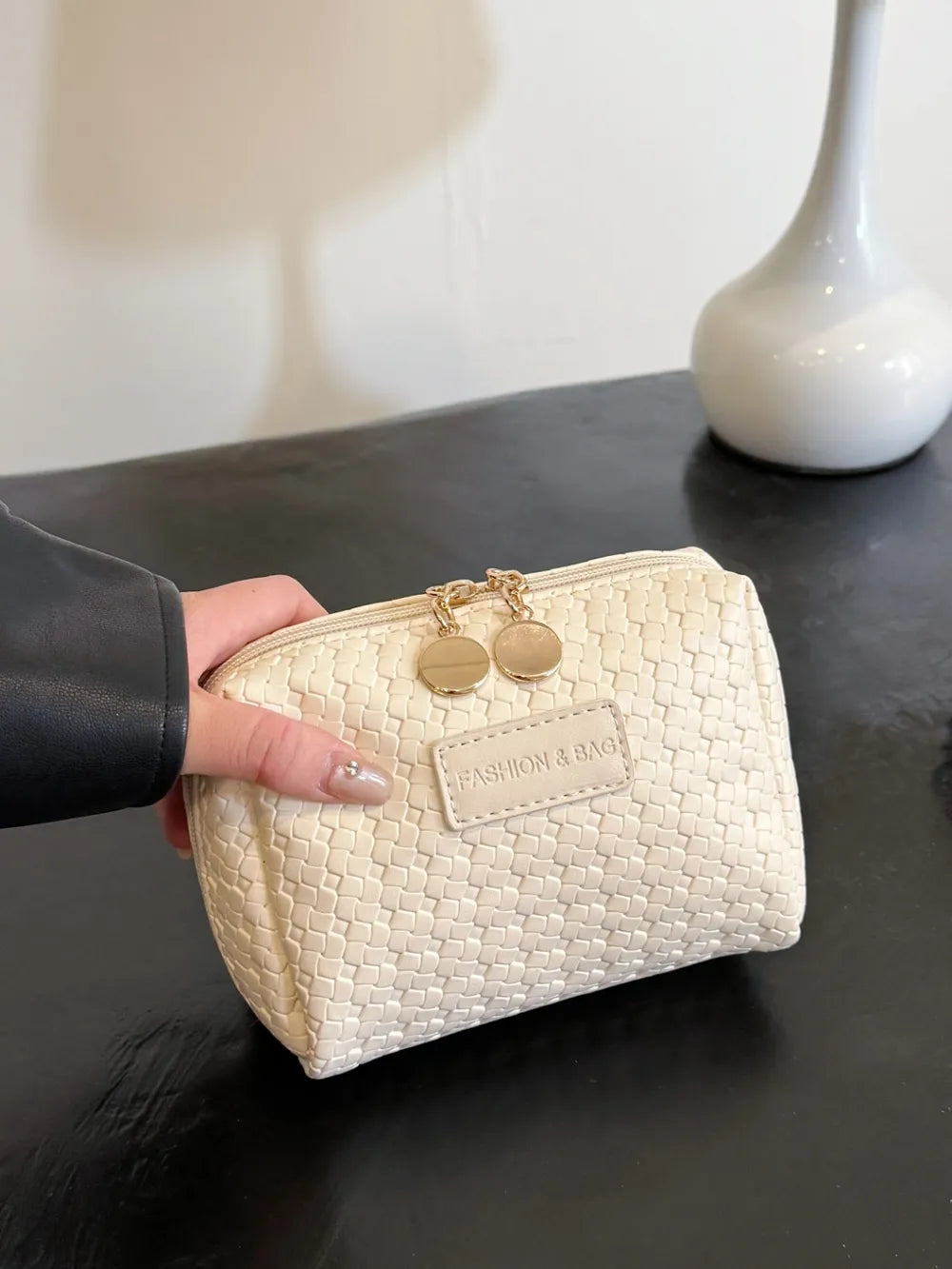 PU Leather Woven Clutch - V.I.P Digital Presence