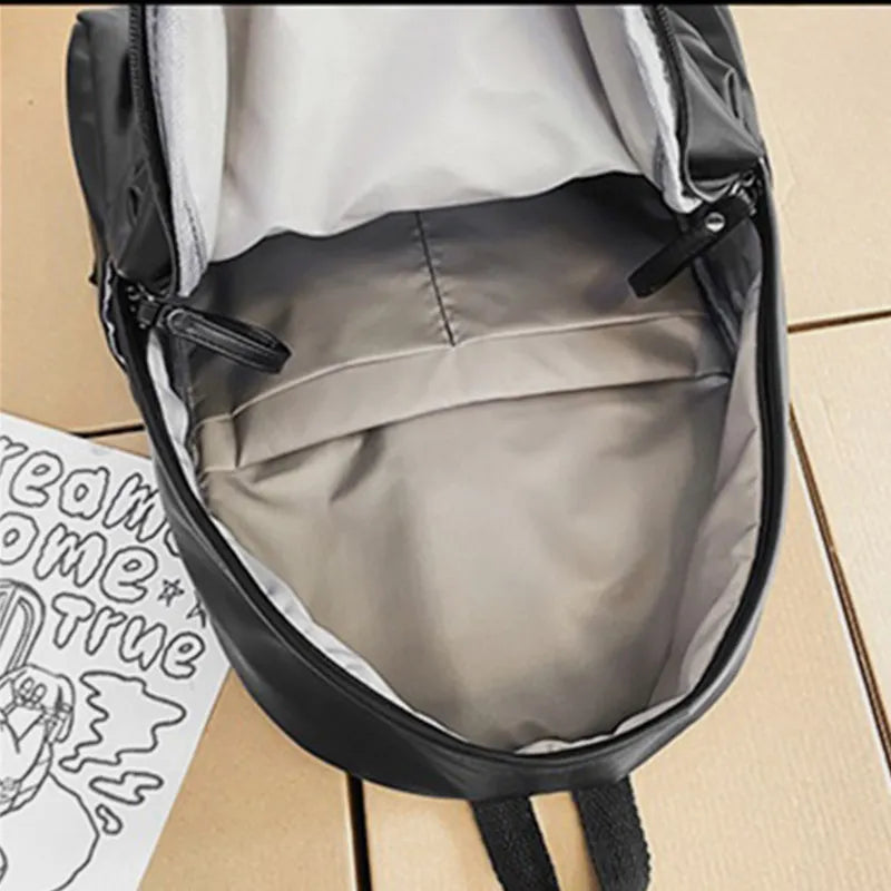 PU Leather Zip Backpack Bag - V.I.P Digital Presence