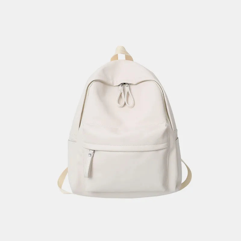 PU Leather Zip Backpack Bag - V.I.P Digital Presence