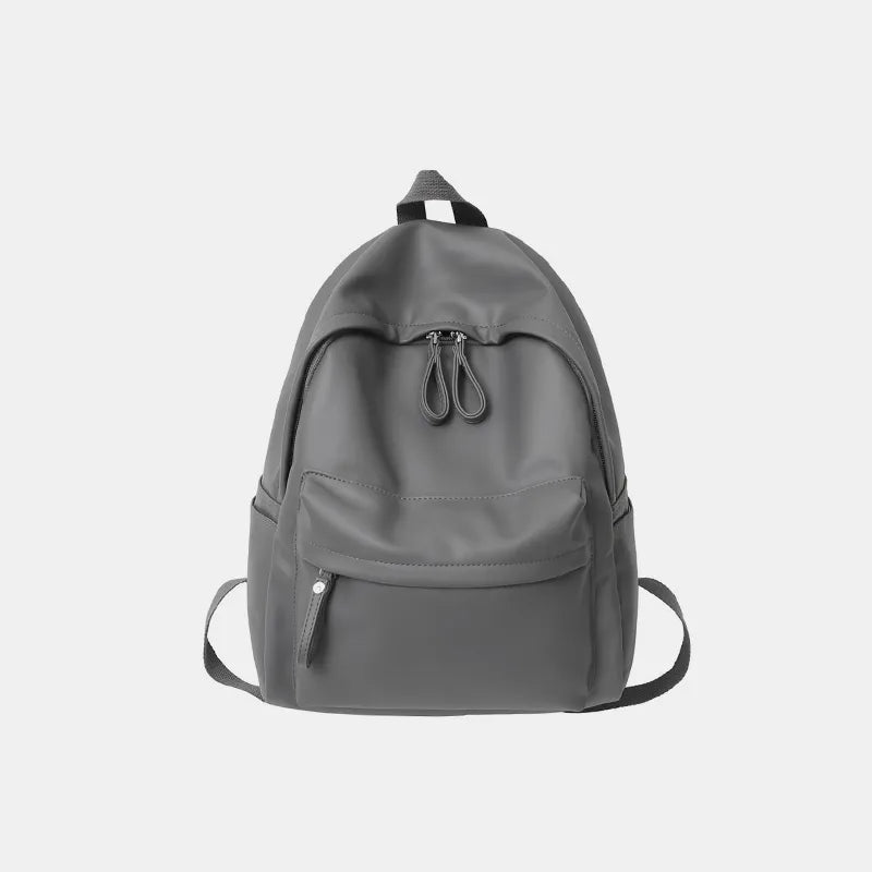 PU Leather Zip Backpack Bag - V.I.P Digital Presence